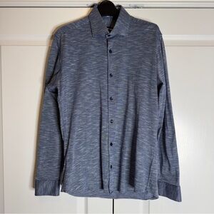 Jared Lang Men's Blue‎ Long Sleeve Button-Up Shirt Size Small